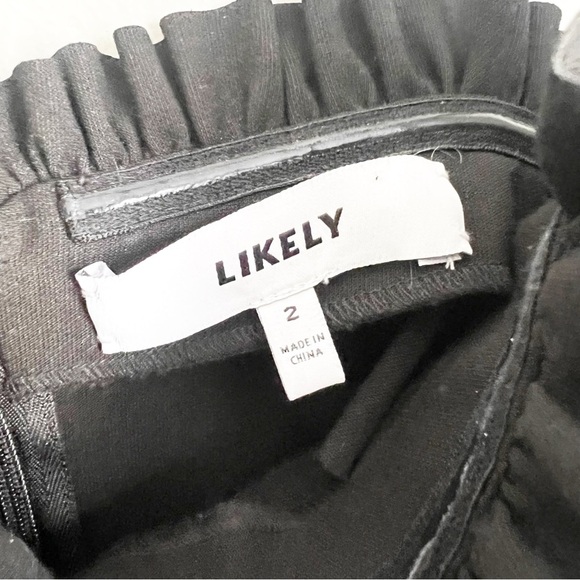 Likely Mini Black Dress Strapless Ruffle Revolve Date Party - Picture 4 of 5